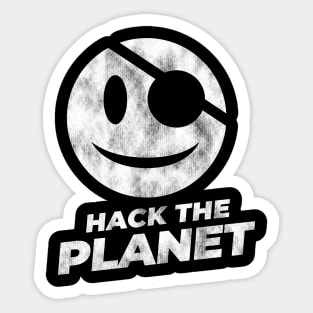 Hack the Planet ¥¥ 90s Style Fan Art Design Sticker
